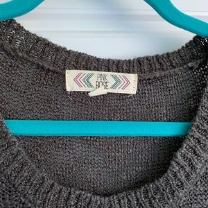 women’s plus sweater; pink rose